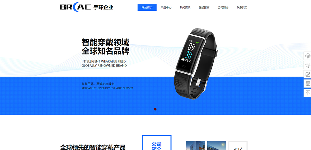 (帶手機版數據同步)自適應鐘表類手環(huán)網站模板 (帶手機版數據同步)自適應鐘表類手環(huán)網站模板
